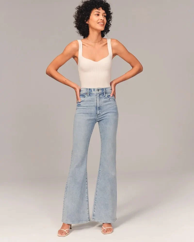 2023 High Stretch Flare Jeans - Bis 65% RABATT - Image 5