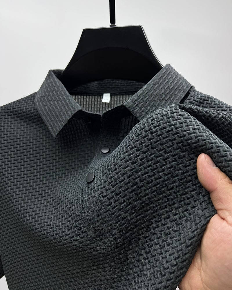 Jonas – Herren Mesh-Seiden Poloshirt | 50% RABATT - Image 4