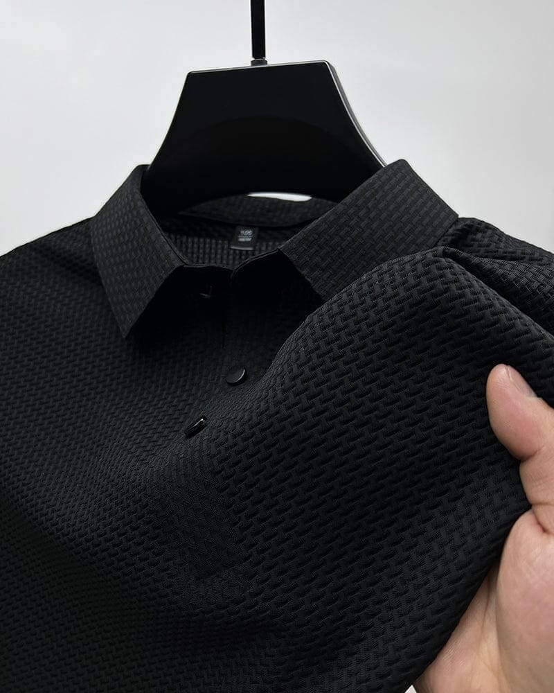 Jonas – Herren Mesh-Seiden Poloshirt | 50% RABATT - Image 5