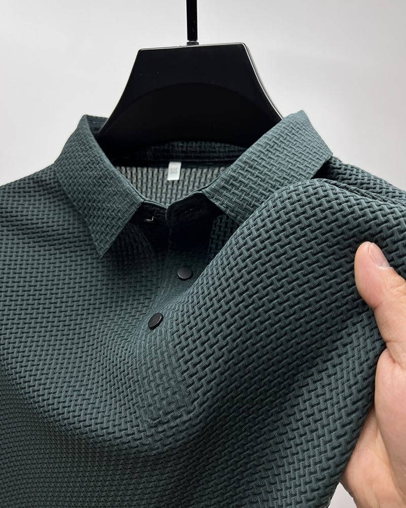 Jonas – Herren Mesh-Seiden Poloshirt | 50% RABATT - Image 7