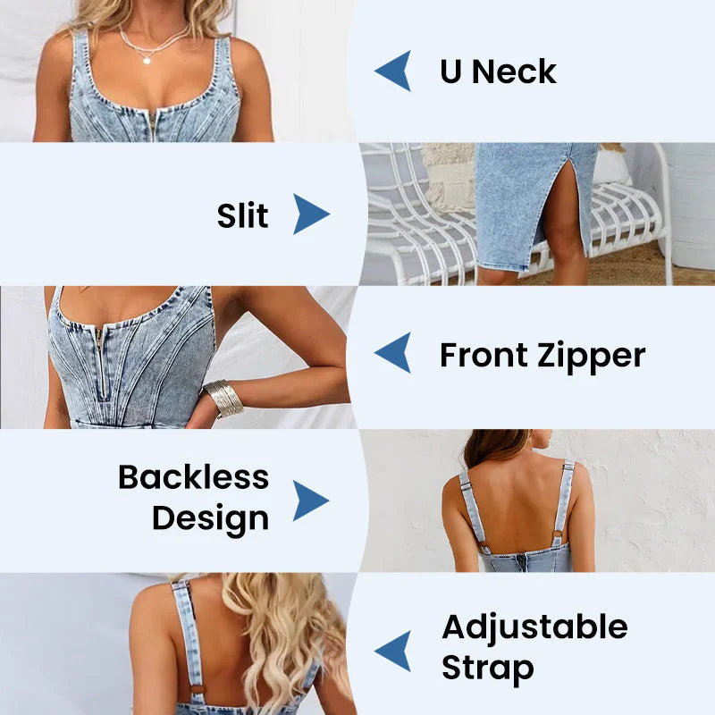 Angela – Denim Bodycon Kleid | 50% RABATT - Image 11