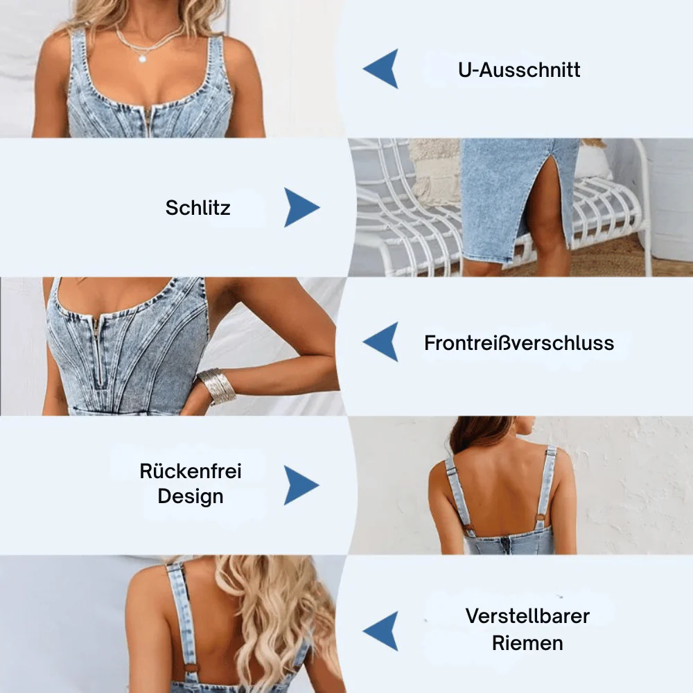 Angela – Denim Bodycon Kleid | 50% RABATT - Image 3