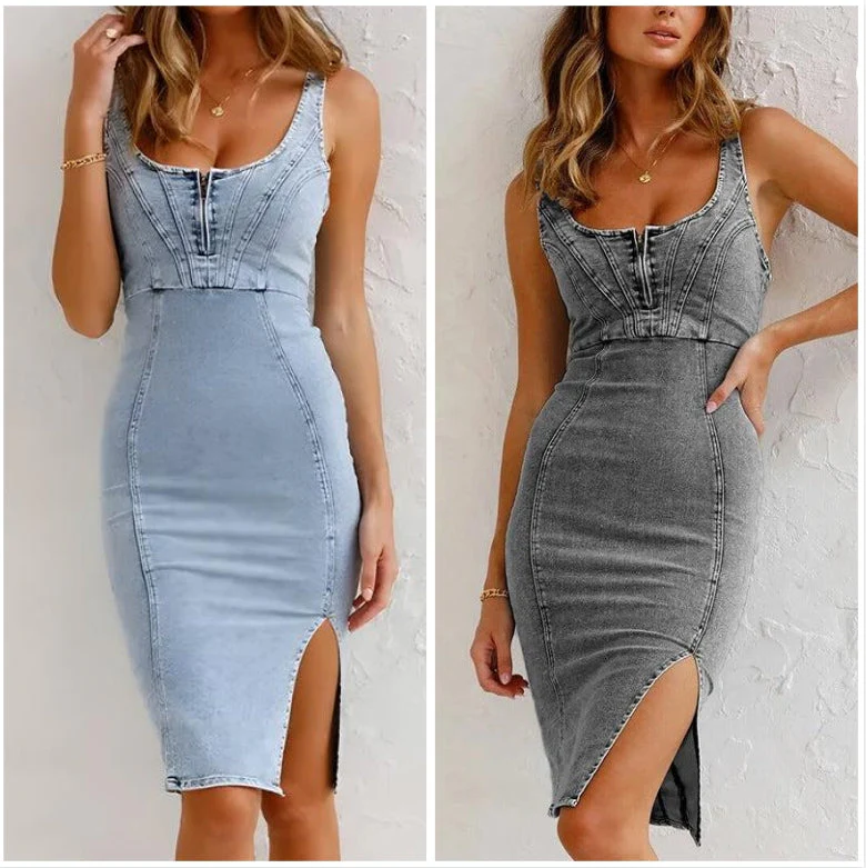Angela – Denim Bodycon Kleid | 50% RABATT - Image 6