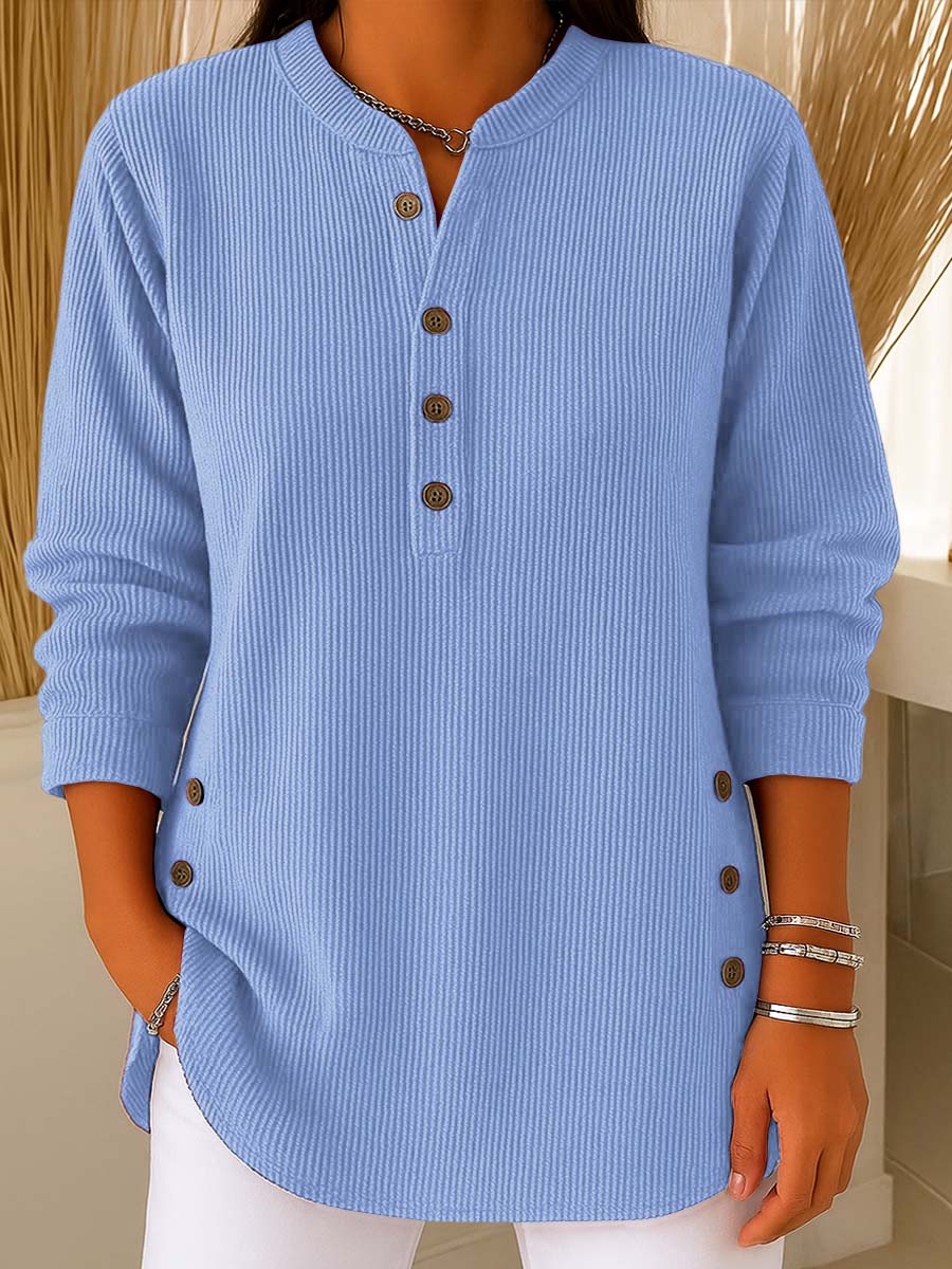 Anna — Gemütlicher Cord Henley Pullover | 50% RABATT - Image 10