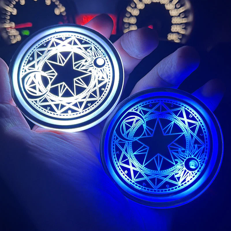 AutoGlow – 7-Farben LED-Becherhalterpad für Autos - Image 21