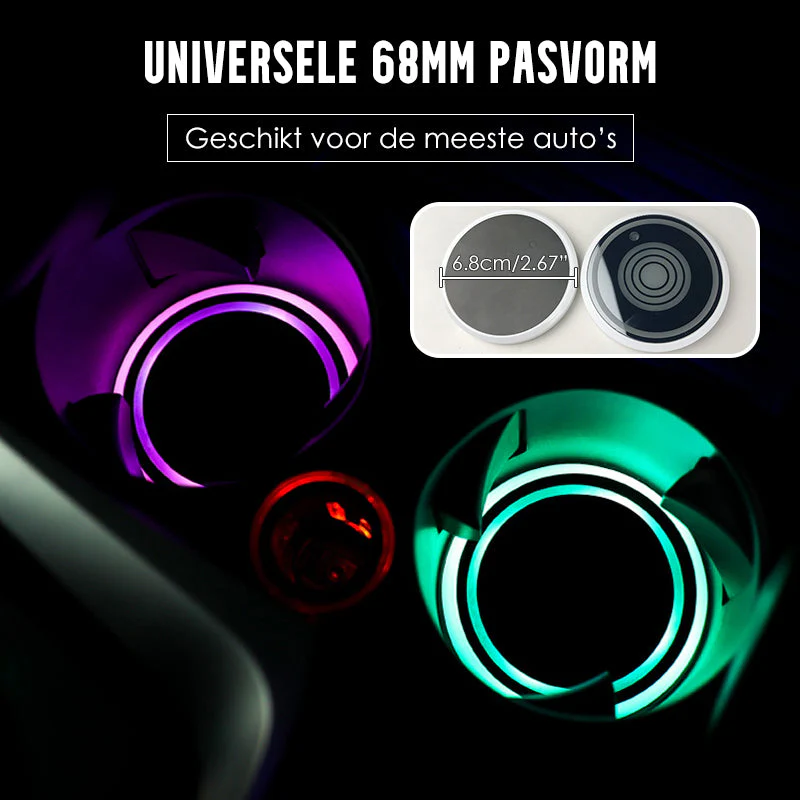 AutoGlow – 7-Farben LED-Becherhalterpad für Autos - Image 4
