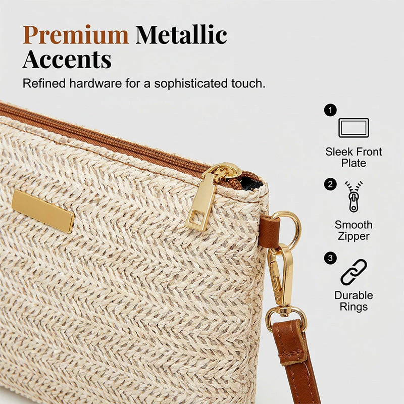 Ava – Geflochtene Schulter-Clutch mit metallischem Glanz - Image 4