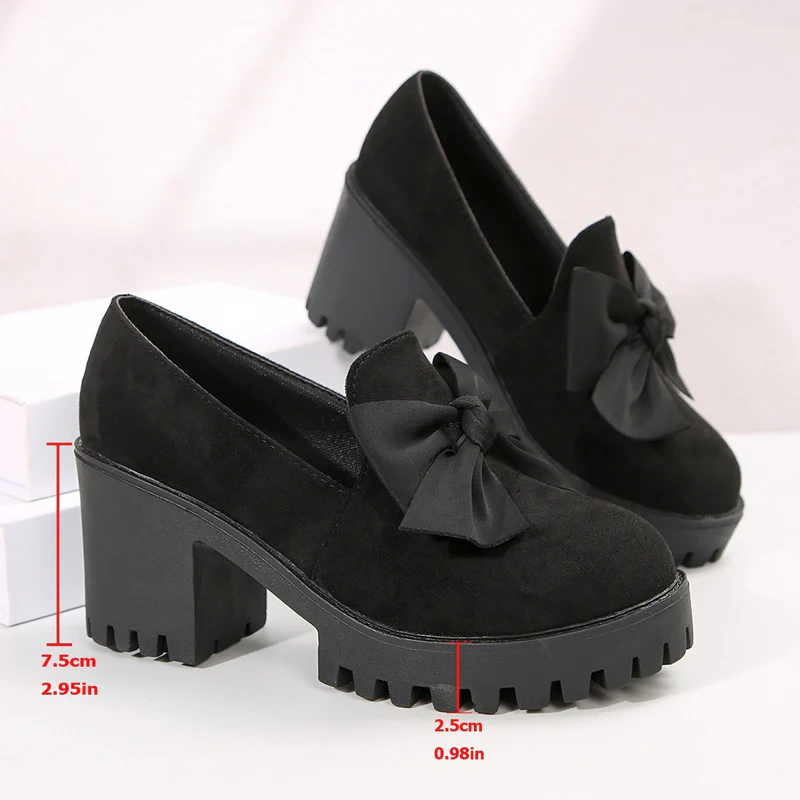 Carolyn – Damen-Loafers mit Schleife und Blockabsatz - Image 6