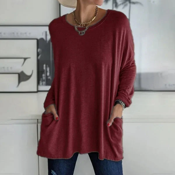 CasualEase – Lässiges Langarmshirt mit Tasche - Image 10