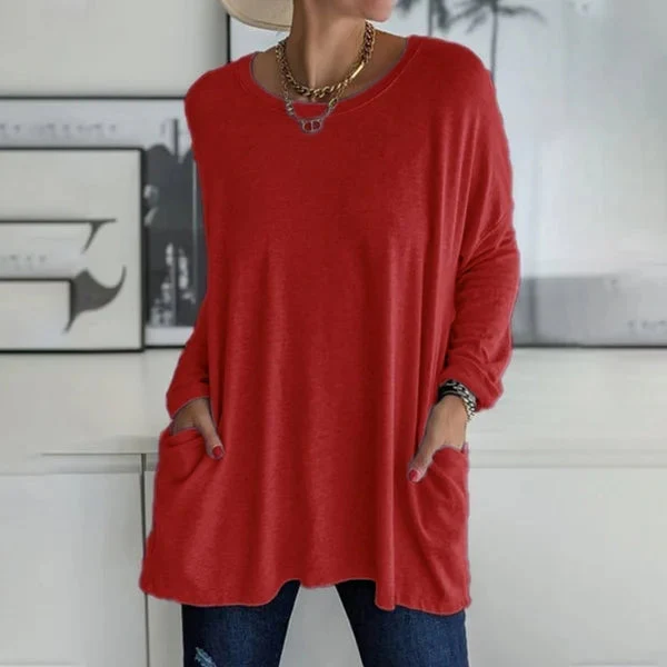 CasualEase – Lässiges Langarmshirt mit Tasche - Image 13