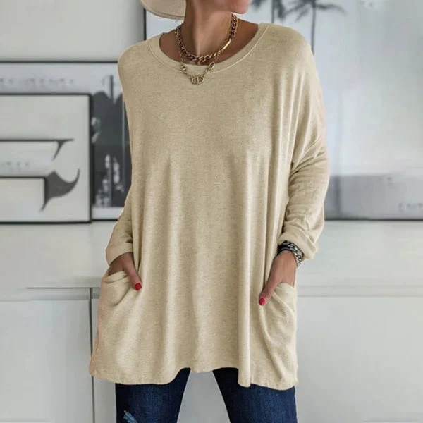 CasualEase – Lässiges Langarmshirt mit Tasche - Image 6