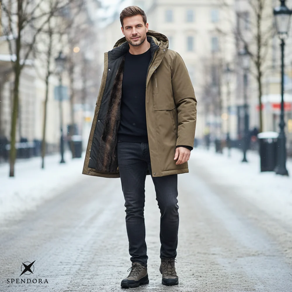 Charles – Herren Winter Thermo Parka mit Kapuze | 50% RABATT