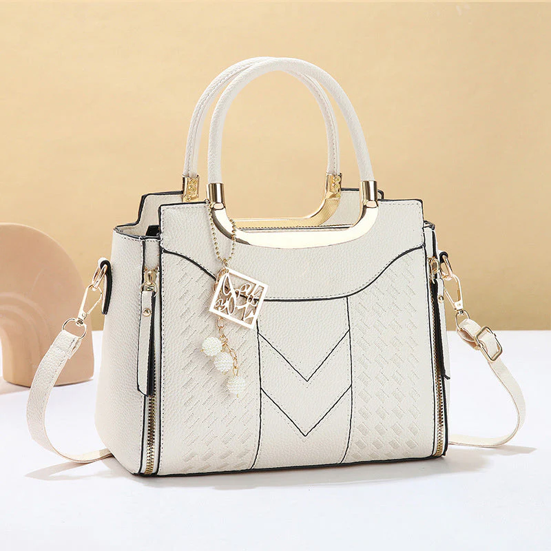 Claire — Stilvolle Henkeltasche aus PU-Leder mit gestepptem Muster - Image 15