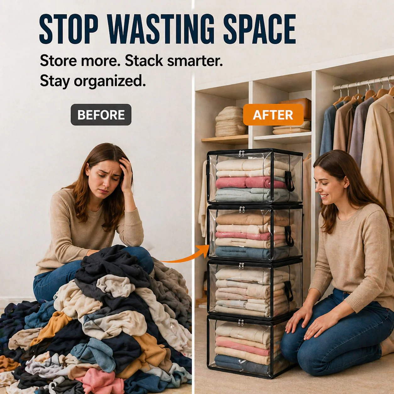 ClearNest — Transparente Aufbewahrungstaschen | 1+1 GRATIS - Image 7