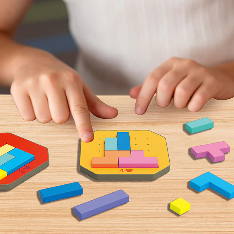 ColorFun – Buntes Blockpuzzle-Spiel (128 Teile) - Image 2