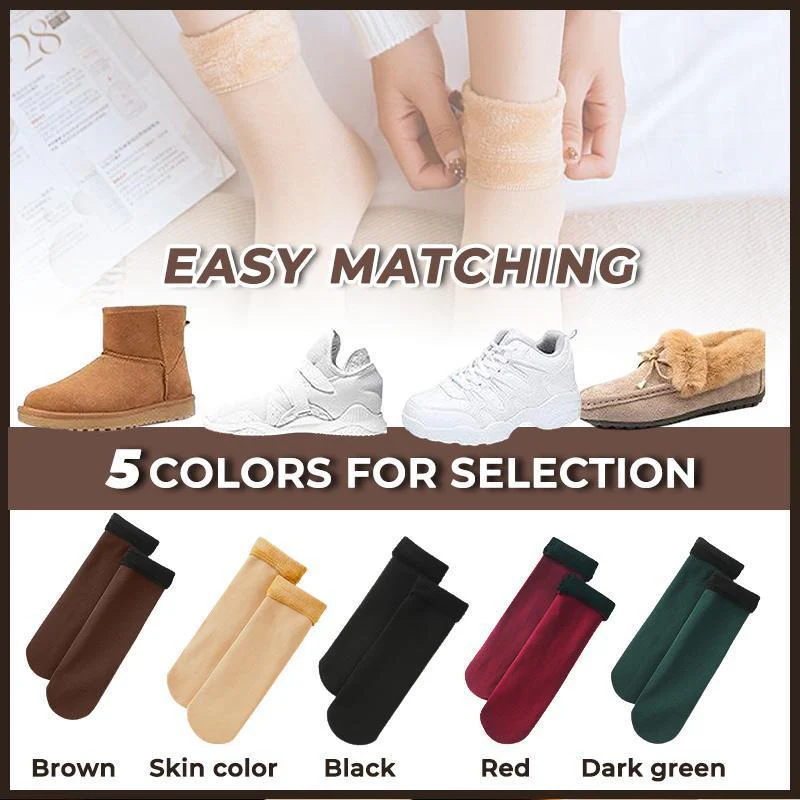 CozyFeet 5 Paar – Gefütterte Schneesocken mit Plüsch-Innenfutter - Image 7