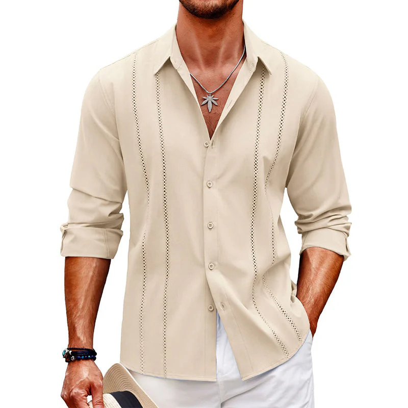 Emil — Men's Long Sleeve Shirt with Elegant Collar - Image 5