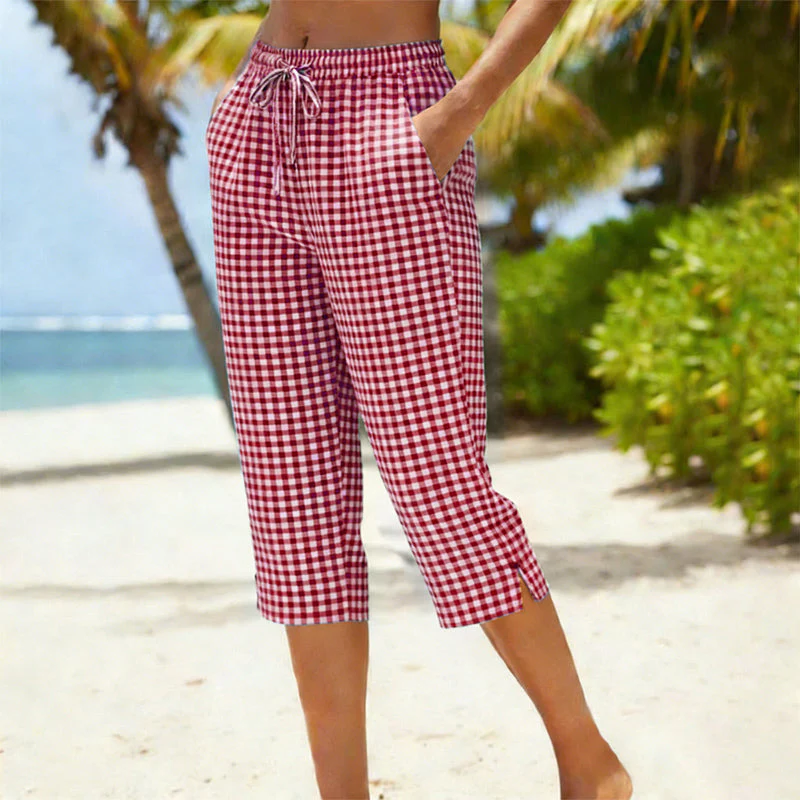 Emma — Karierte Baumwoll-Caprihose | 50% RABATT - Image 21