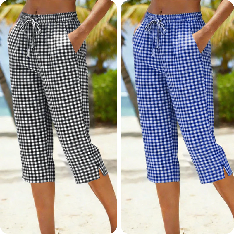 Emma — Karierte Baumwoll-Caprihose | 50% RABATT - Image 23