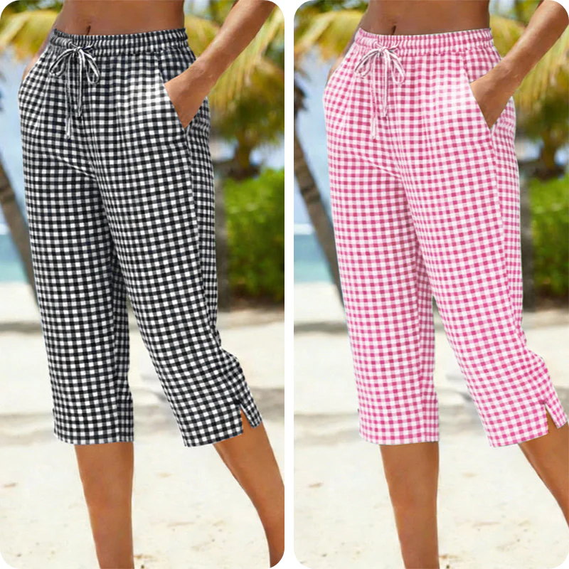 Emma — Karierte Baumwoll-Caprihose | 50% RABATT - Image 28