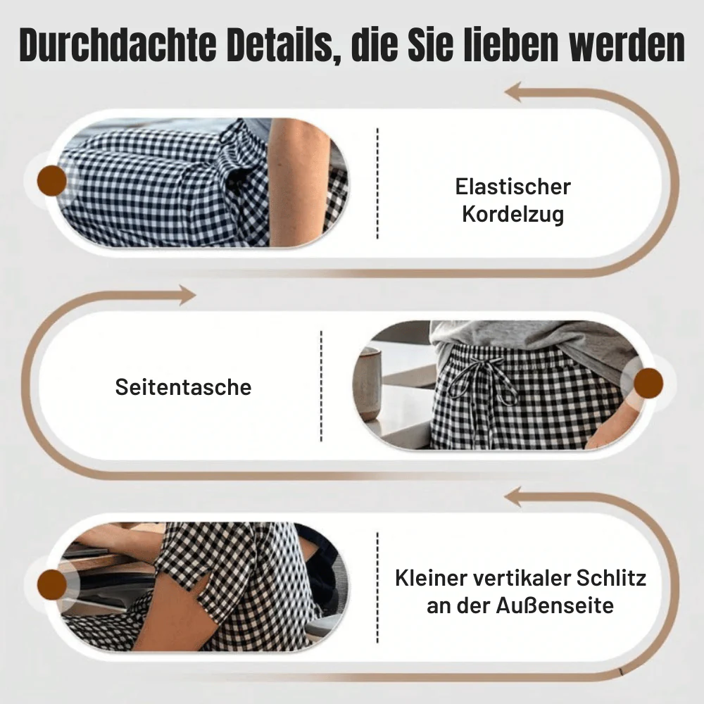 Emma — Karierte Baumwoll-Caprihose | 50% RABATT - Image 4