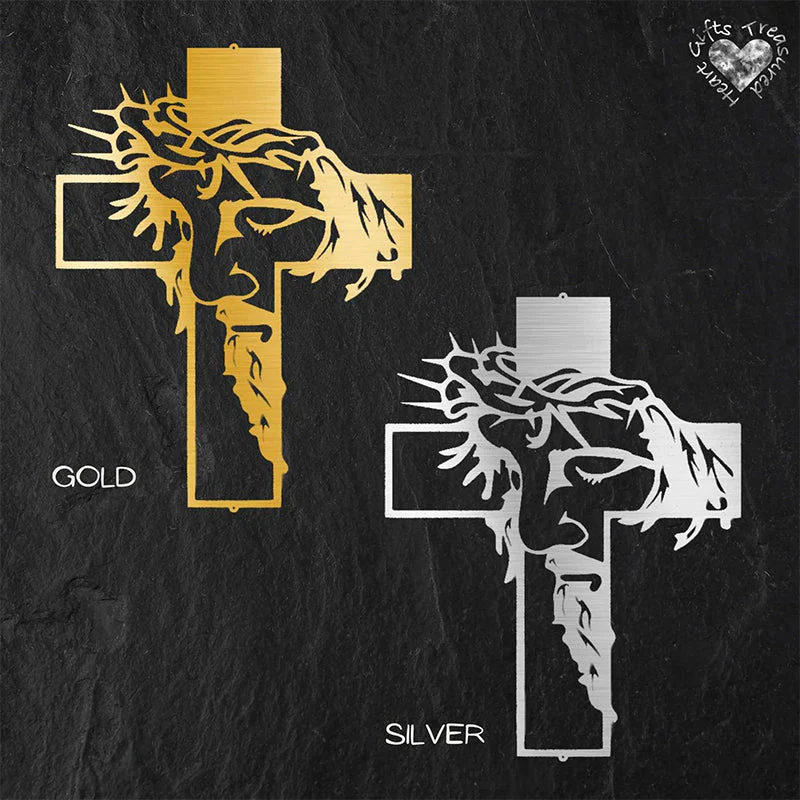 FaithCraft – Jesus Kreuz Metall-Wanddekoration | 1+1 GRATIS - Image 5