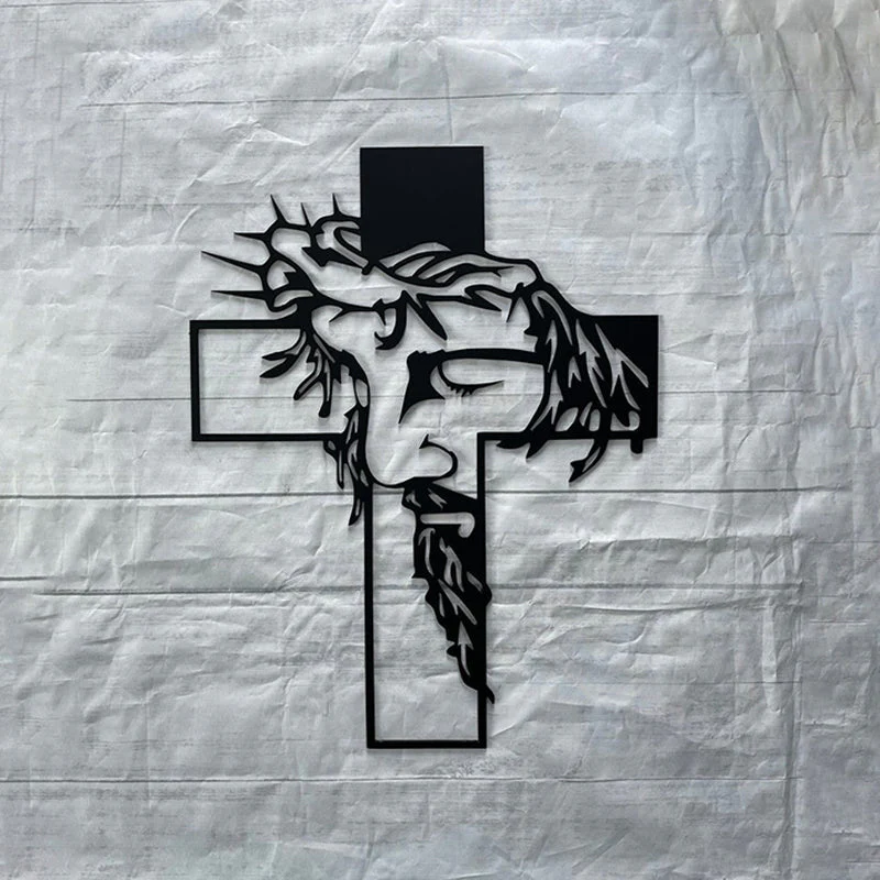 FaithCraft – Jesus Kreuz Metall-Wanddekoration | 1+1 GRATIS - Image 6