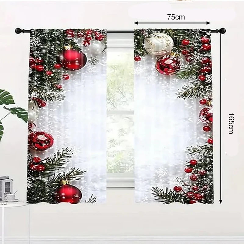 FestivaDrape – 2-teiliges Weihnachtsvorhang-Set | 50% RABATT - Image 3