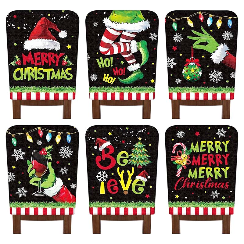 FestivaHome – 6er-Set Weihnachtsstuhlüberzüge - Image 9