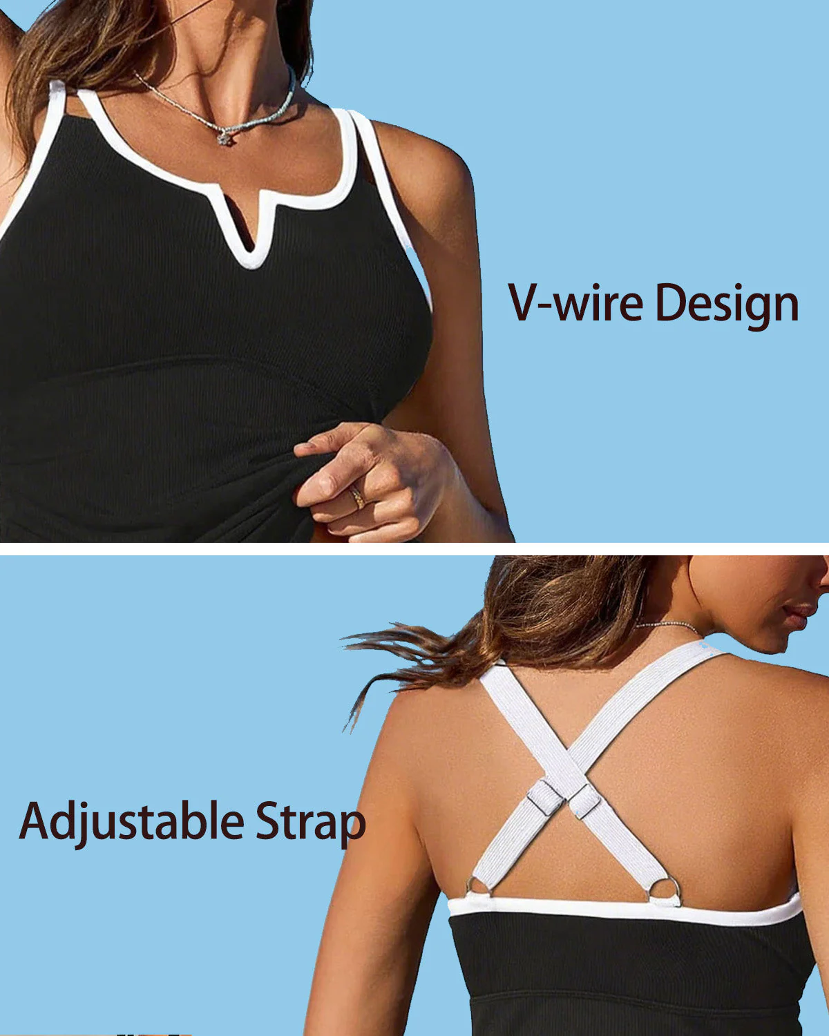 Fiona – Bauchformendes Damen-Zweiteiler-Tankini-Set - Image 12