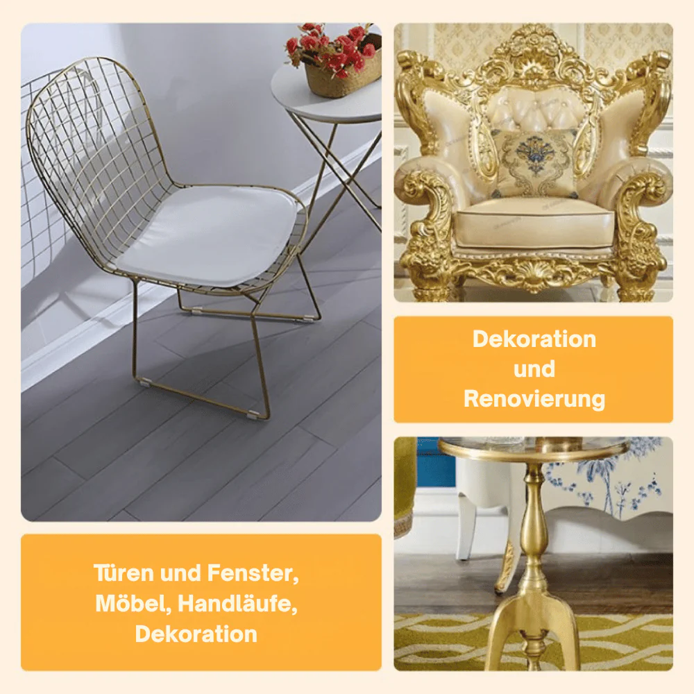 GoldLuxe — Metallic-Blattfarbe mit KOSTENLOSEM Pinsel | 50% RABATT - Image 3