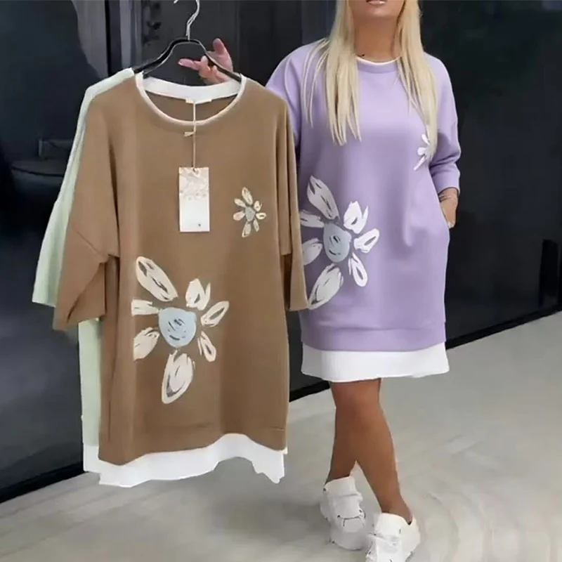 Heidi – Zweiteiliges Strickkleid mit Blumenmuster und lockerem Schnitt - Image 11