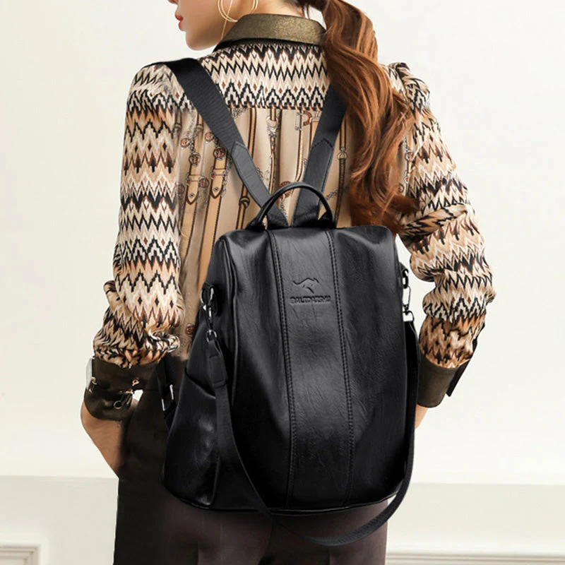 Hugo – Eleganter PU-Leder-Rucksack mit intelligenten Fächern - Image 10
