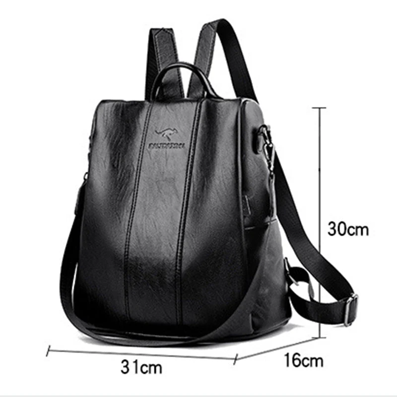 Hugo – Eleganter PU-Leder-Rucksack mit intelligenten Fächern - Image 13