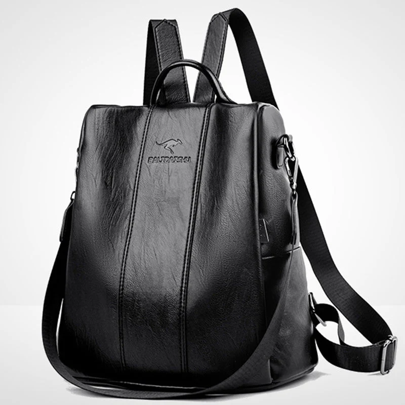 Hugo – Eleganter PU-Leder-Rucksack mit intelligenten Fächern - Image 14