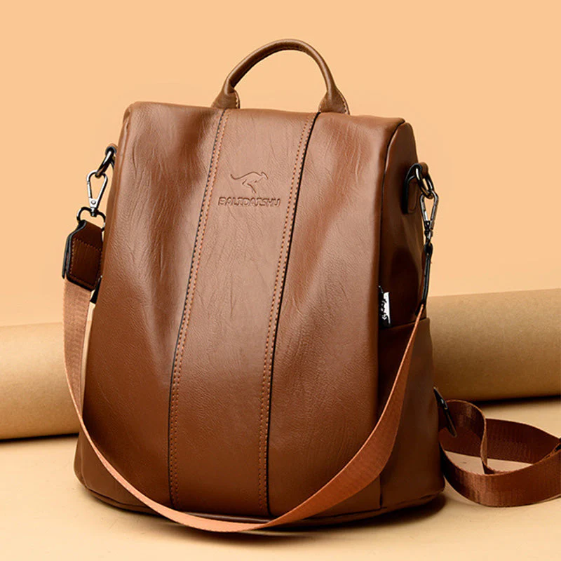 Hugo – Eleganter PU-Leder-Rucksack mit intelligenten Fächern - Image 2