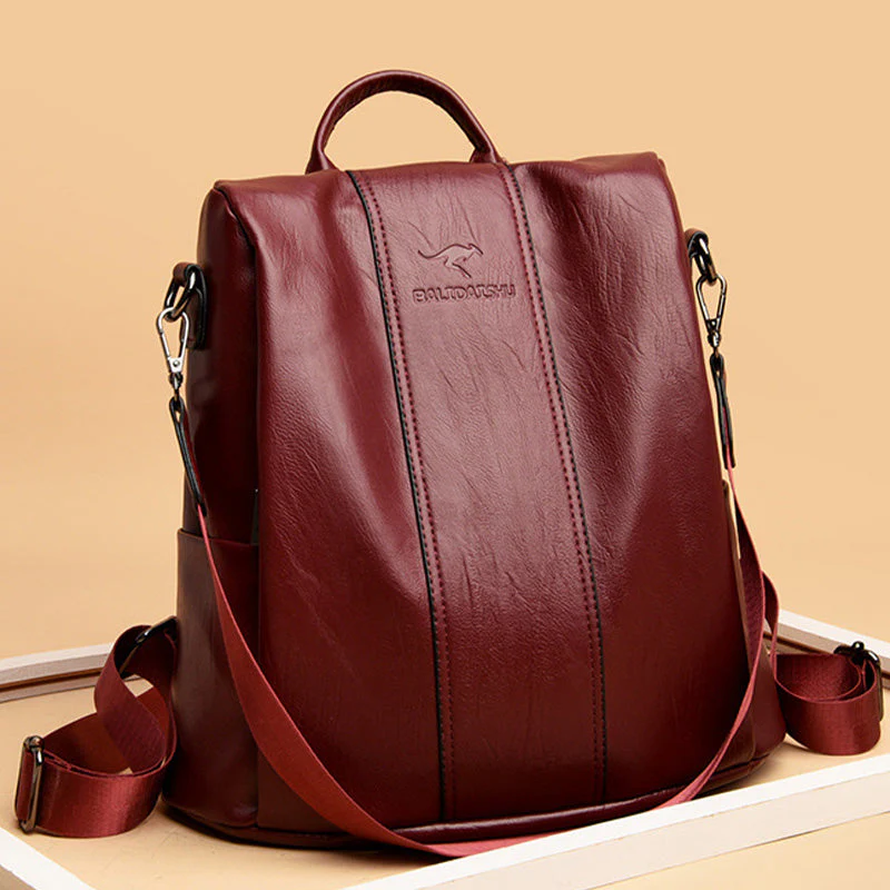 Hugo – Eleganter PU-Leder-Rucksack mit intelligenten Fächern - Image 6