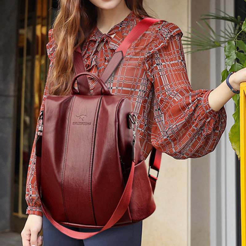 Hugo – Eleganter PU-Leder-Rucksack mit intelligenten Fächern - Image 8