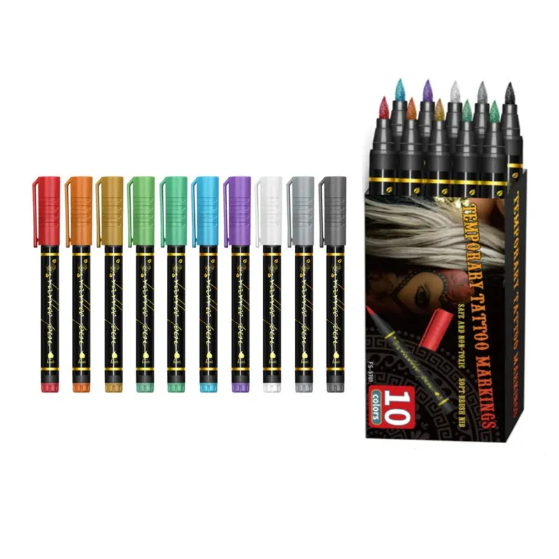 InkJoy – 10-Farben Temporäre Tattoo-Marker - Image 8