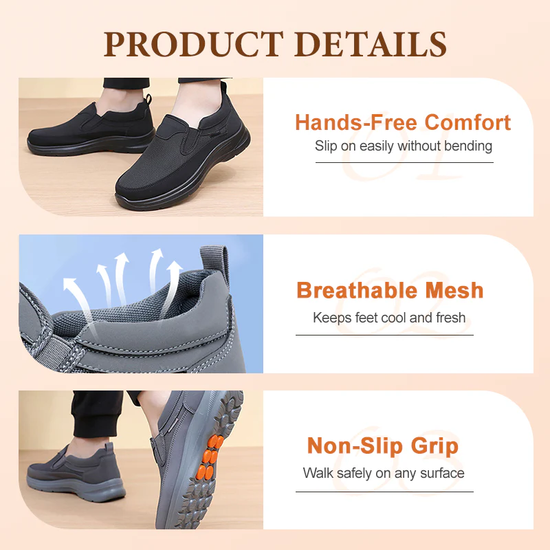 James – Atmungsaktive orthopädische Slip-On-Sneaker mit Massage-Einlegesohlen - Image 6