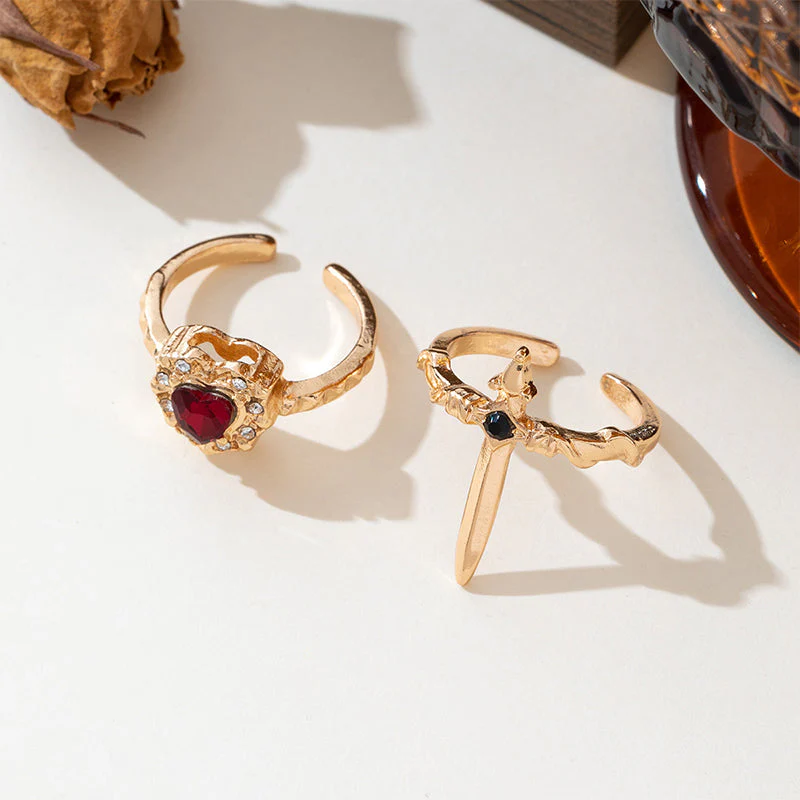Jina — Gothic Herzring | 1+1 GRATIS - Image 17