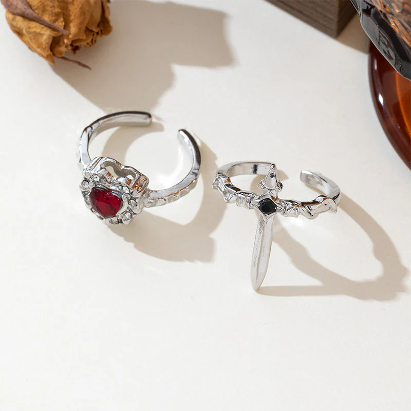 Jina — Gothic Herzring | 1+1 GRATIS - Image 19