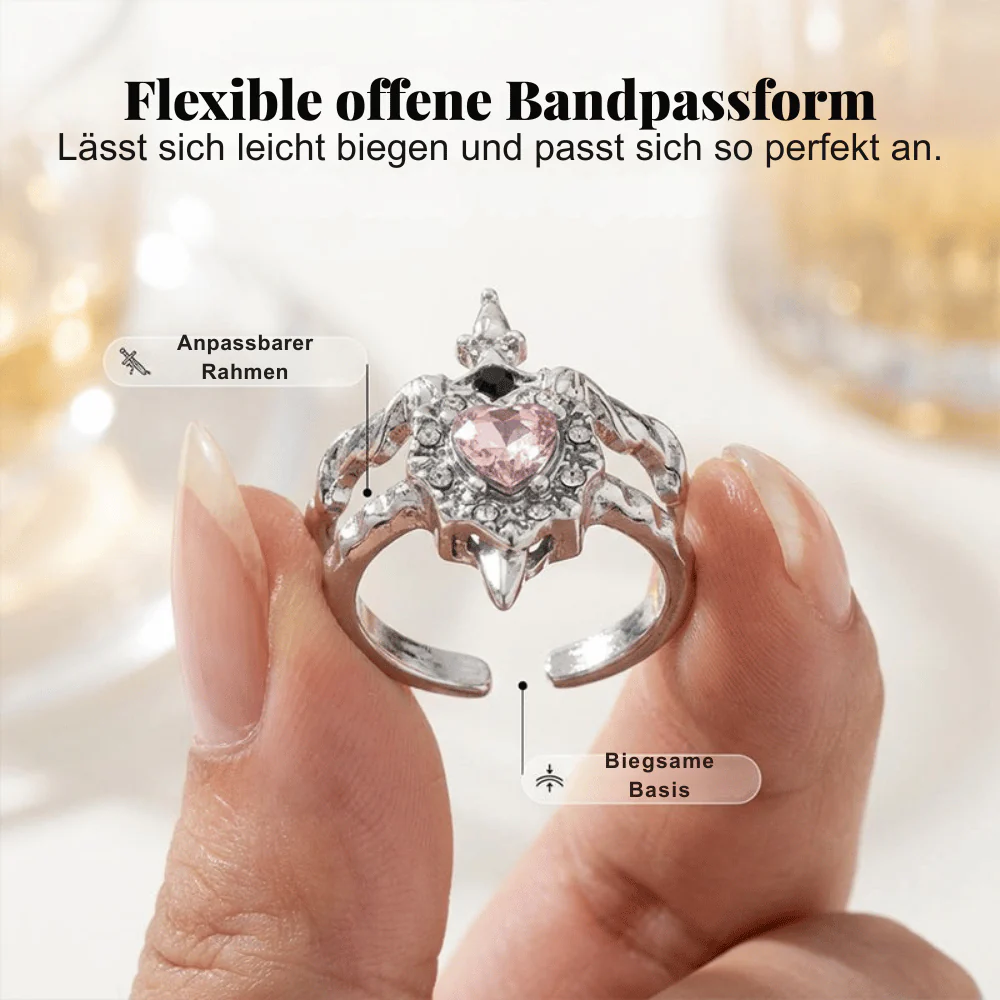 Jina — Gothic Herzring | 1+1 GRATIS - Image 3