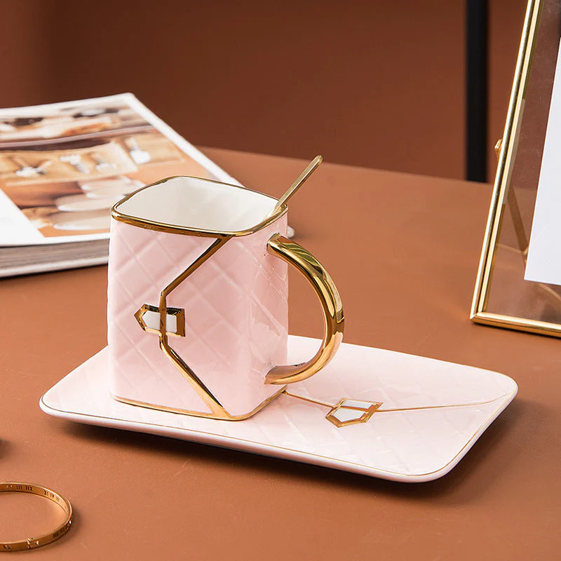 Handtaschen-Tasse mit Goldrand 320ml | 50% RABATT - Image 14