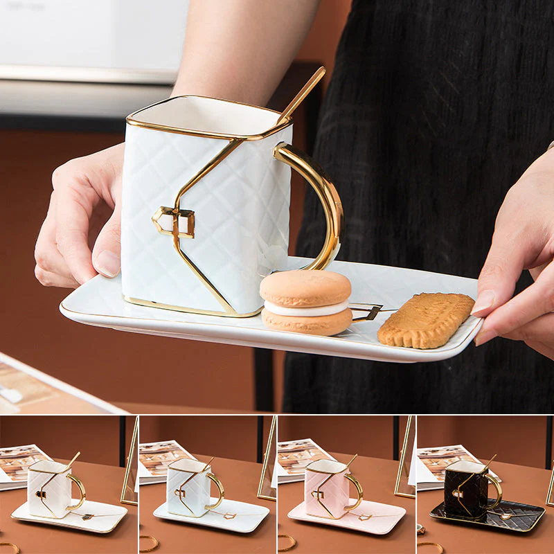 Handtaschen-Tasse mit Goldrand 320ml | 50% RABATT - Image 5