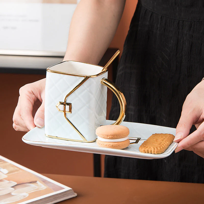 Handtaschen-Tasse mit Goldrand 320ml | 50% RABATT - Image 7