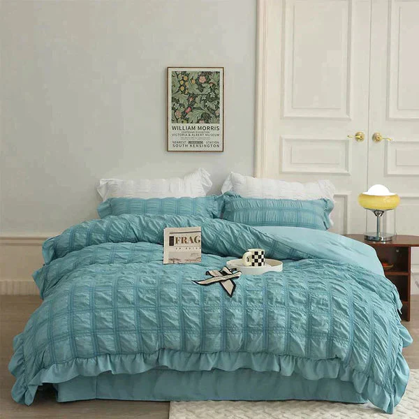 LaceBreeze™ 200 x 230 cm - 4-teiliges Sommer-Bettwäscheset aus Eiskühlendem Seersucker - Image 11