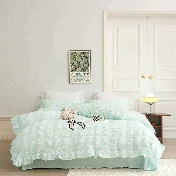 LaceBreeze™ 200 x 230 cm - 4-teiliges Sommer-Bettwäscheset aus Eiskühlendem Seersucker - Image 13