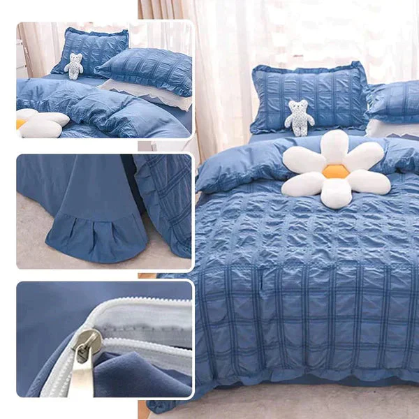 LaceBreeze™ 200 x 230 cm - 4-teiliges Sommer-Bettwäscheset aus Eiskühlendem Seersucker - Image 6