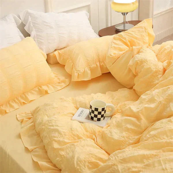 LaceBreeze™ 200 x 230 cm - 4-teiliges Sommer-Bettwäscheset aus Eiskühlendem Seersucker - Image 7
